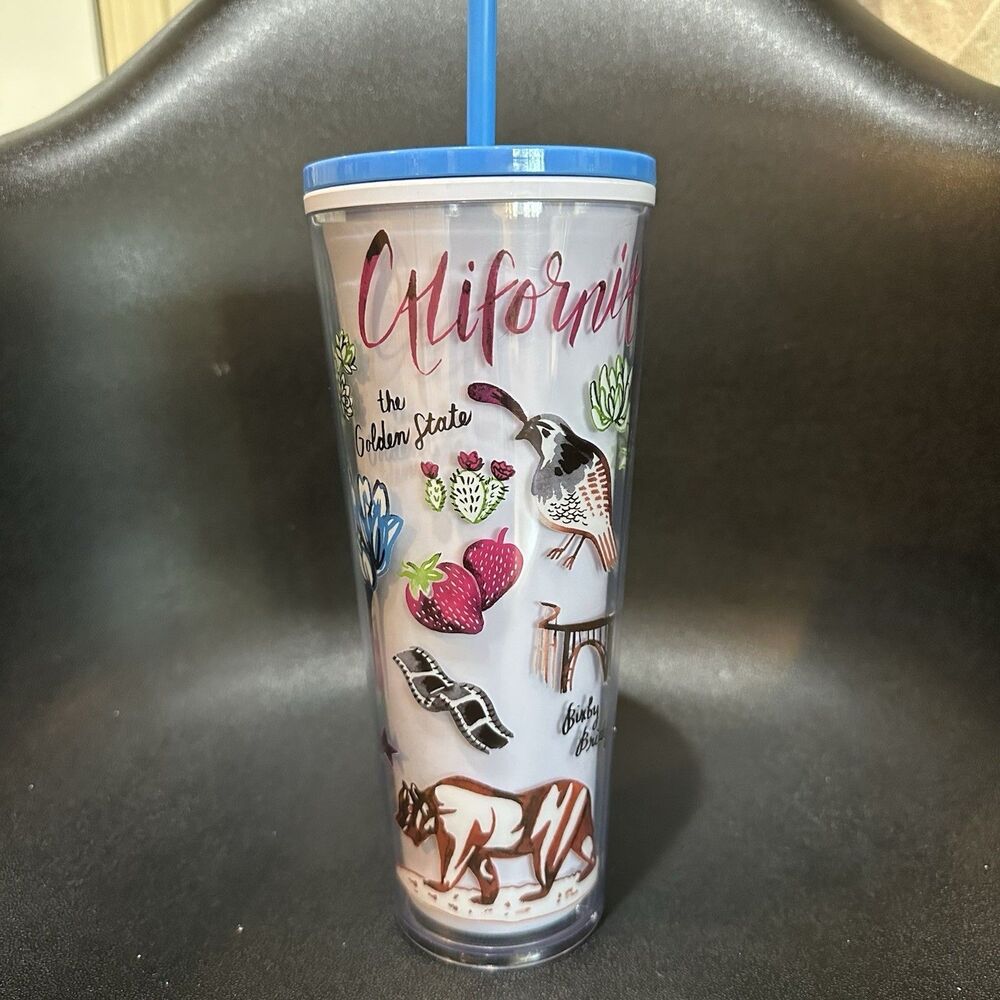 Starbucks California The Golden State Tumbler Blue Multicolor 24oz Collectible